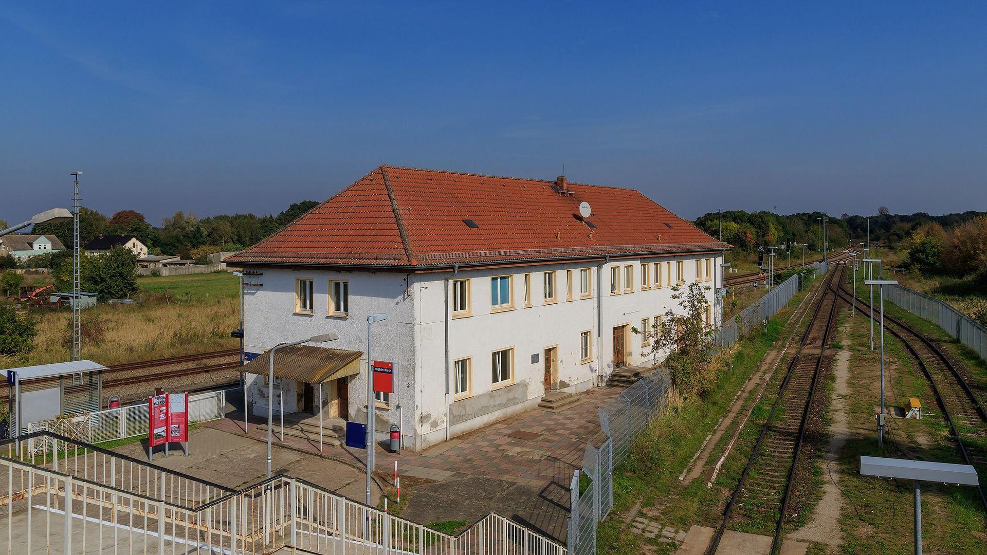 Bahnhof Küstrin-Kietz nahe der Grenze Deutschland-Polen