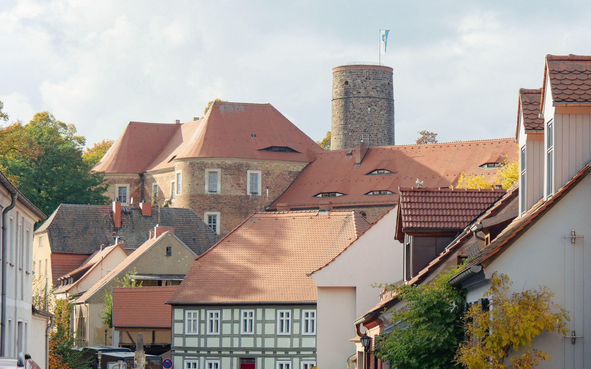 Burg Silhouette über der Altstadt