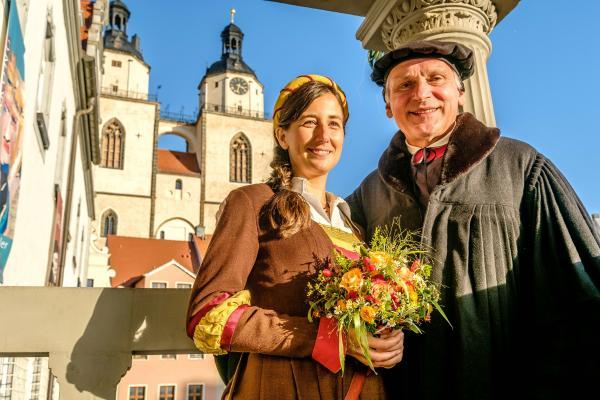Martin Luther und Katharina von Bora in Wittenberg