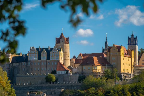 Panoramablick zum Schloss Bernburg