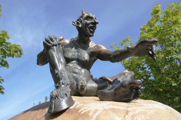 Bronzeteufel auf dem Hexentanzplatz